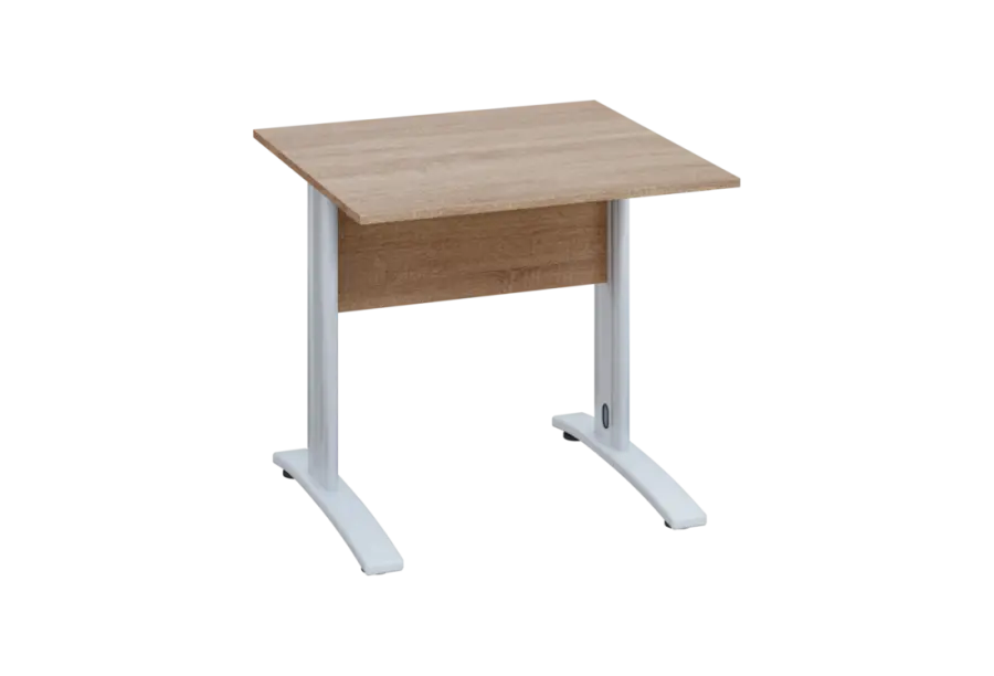 EPK 28 - 8 stůl kancelářský, kovová podnož bílá, deska 25 mm, široký 800 mm, dub bardolino